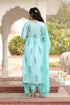MULMUL VRITTI FLORAL MOTIFS BLOCK PRINTED KURTA-PANTS & DUPATTA SET MULMUL VRITTI FLORAL MOTIFS BLOCK PRINTED KURTA-PANTS & DUPATTA SET